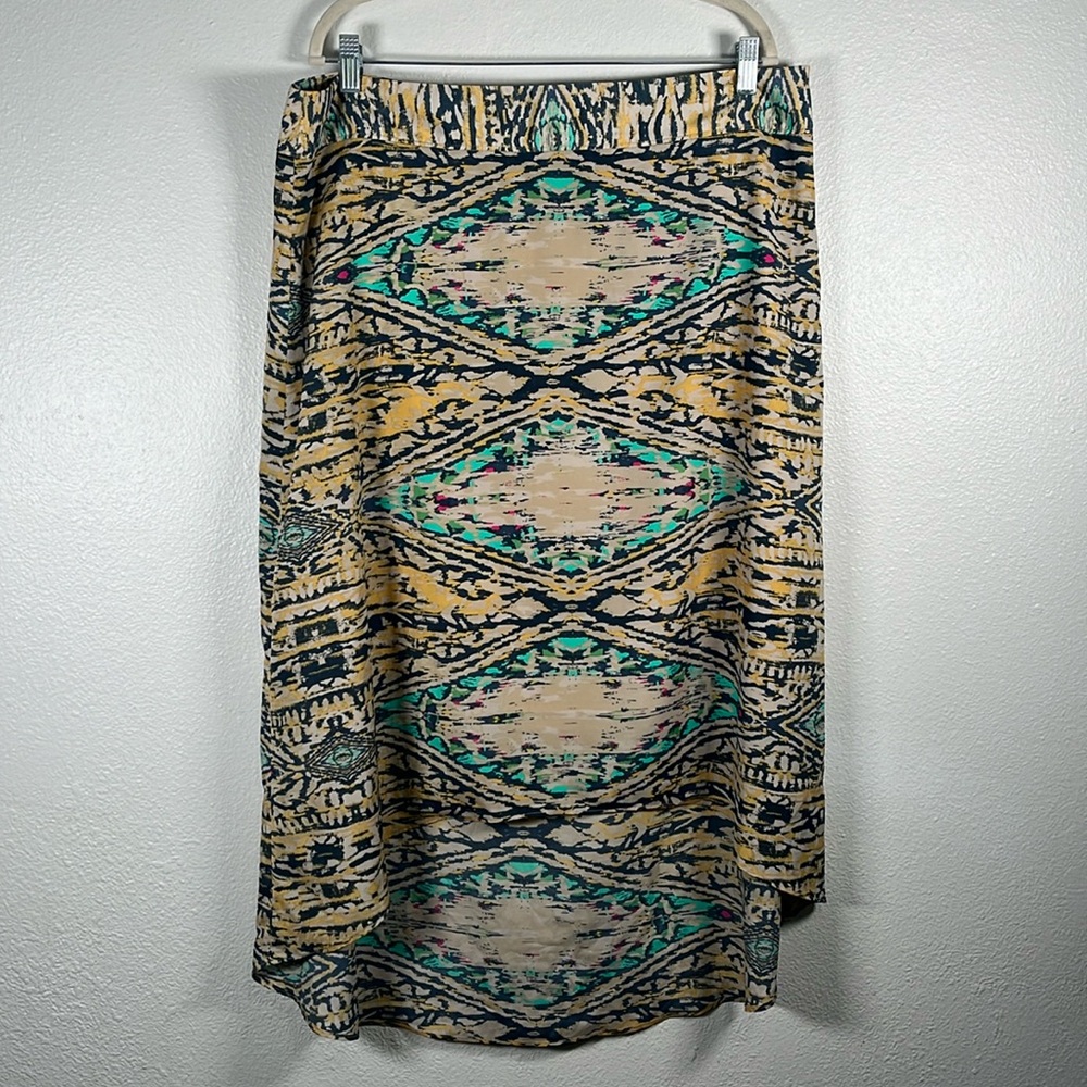 The Limited colorful Aztec print hi-low hem skirt size XL new with tags